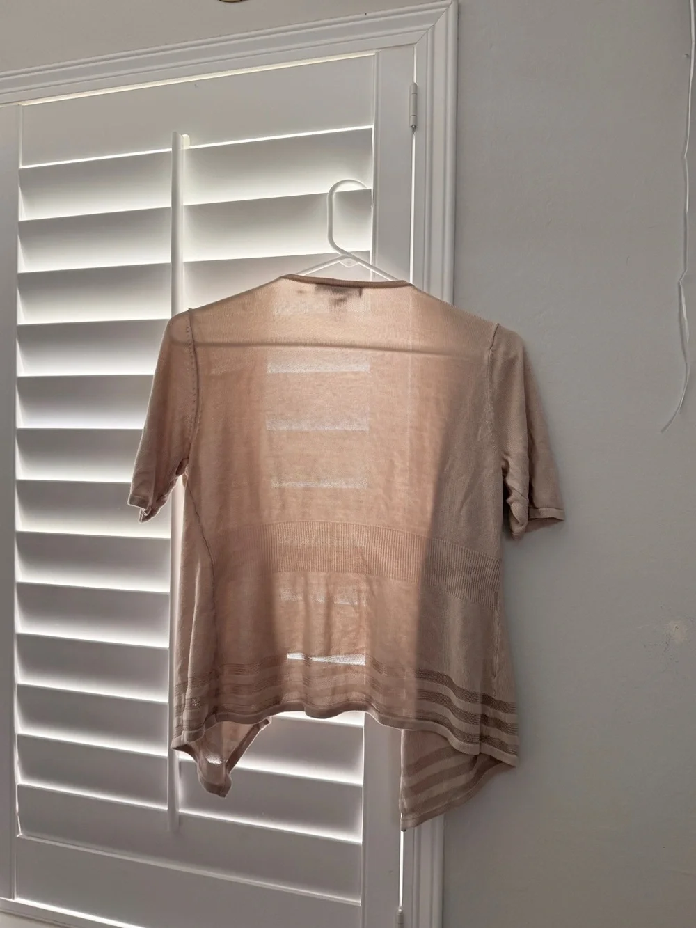 Short-Sleeve Open Cardigan